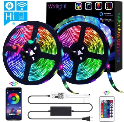 80 CRI 5m 10m 20m Wifi Smart Led Streifenlicht mit App Fernbedienung Rgb Umgebungslicht