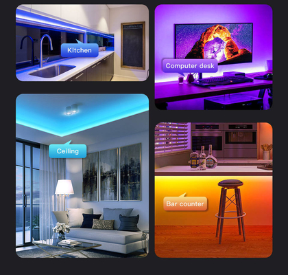 80 CRI 5m 10m 20m Wifi Smart Led Streifenlicht mit App Fernbedienung Rgb Umgebungslicht