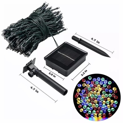 200LED RGB Solargartenlampen Wasserdichte Weihnachtsstringbeleuchtung für den Außenbereich IP65