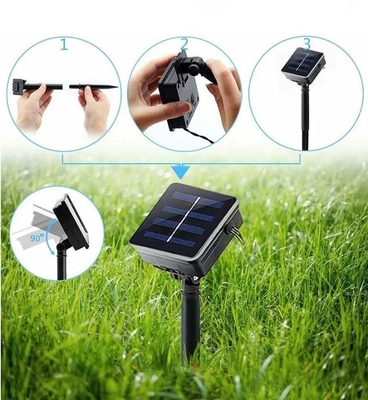200LED RGB Solargartenlampen Wasserdichte Weihnachtsstringbeleuchtung für den Außenbereich IP65