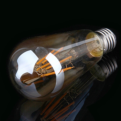 Wechselstromversorgung Vintage Amber Glass ST19 LED Glühbirne Dimmbar 40W Ersatz warme Kerze mittlere Basis