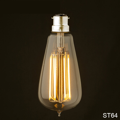Wechselstromversorgung Vintage Amber Glass ST19 LED Glühbirne Dimmbar 40W Ersatz warme Kerze mittlere Basis