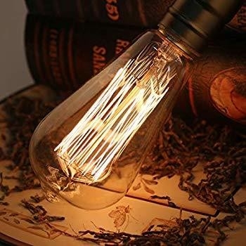 Wechselstromversorgung Vintage Amber Glass ST19 LED Glühbirne Dimmbar 40W Ersatz warme Kerze mittlere Basis