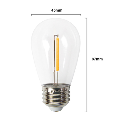 PC Aluminium Led Single Filament Glühbirne S14 für Sprachsteuerung im Themenpark Party House