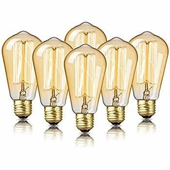 Lange Lebensdauer 6W Dimmable LED Filament Glühbirne in Bernstein warmes gelbes Licht für E26 Basis